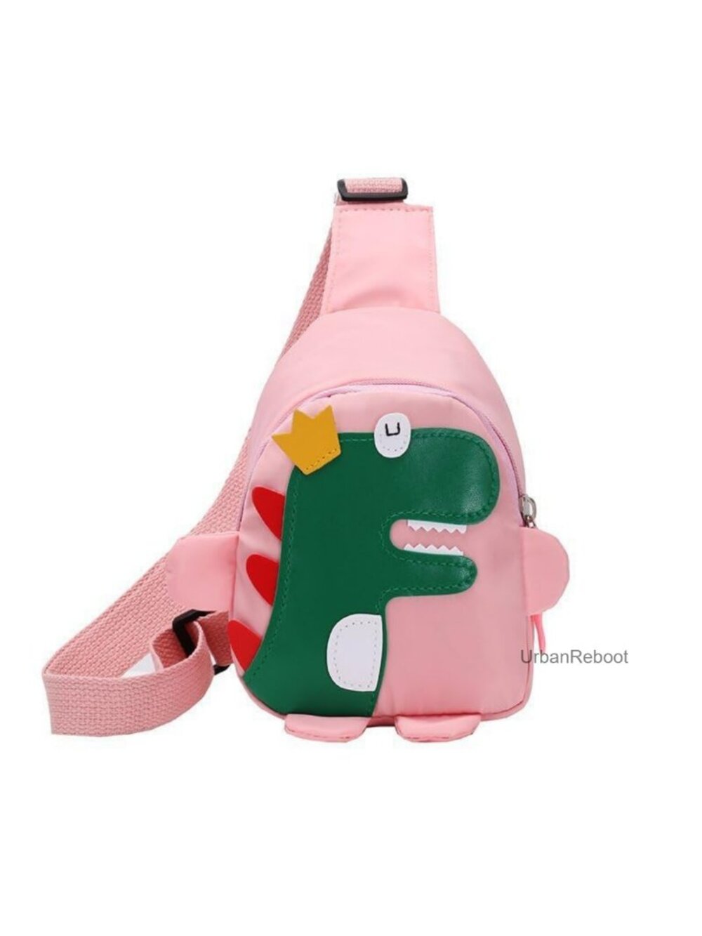 Kids Sling Bag Nylon Crossbody Dinosaur Pattern Small Travel Purse